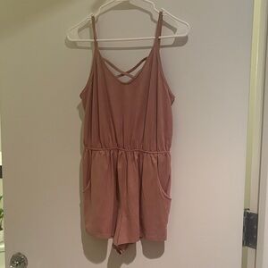 Pink Strappy Romper